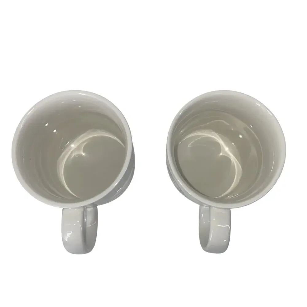 2 Mugs Monique Lhuillier Pottery Barn Tuileries Coffee Initial W Floral